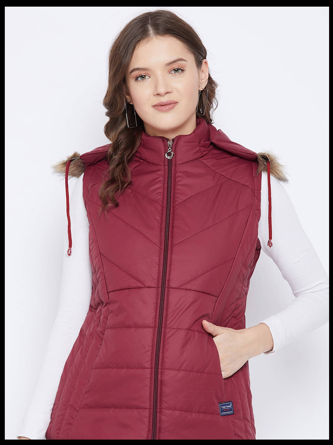     			VERO AMORE - Polyester Maroon Parka Jackets