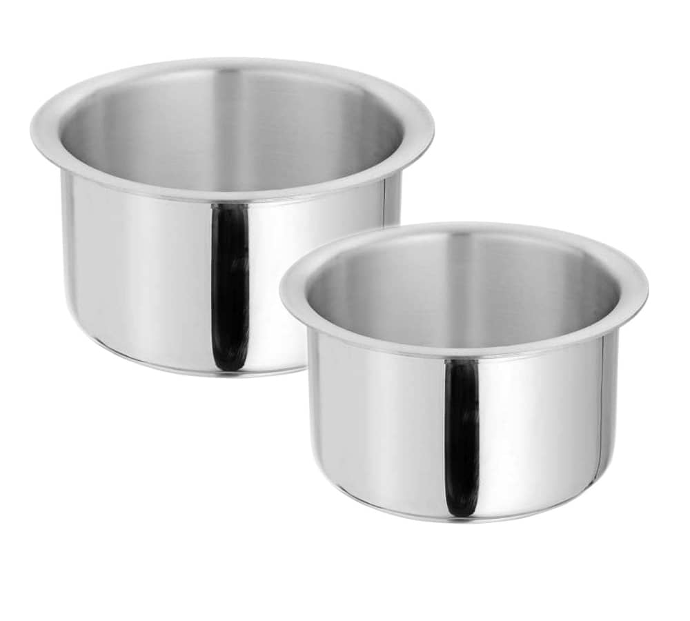 bartan hub - Patila/Bhagona Aluminium No Coating Tope 1500 ml ( Pack of 2 ) - Cookware | Buy online on ZillyBuy