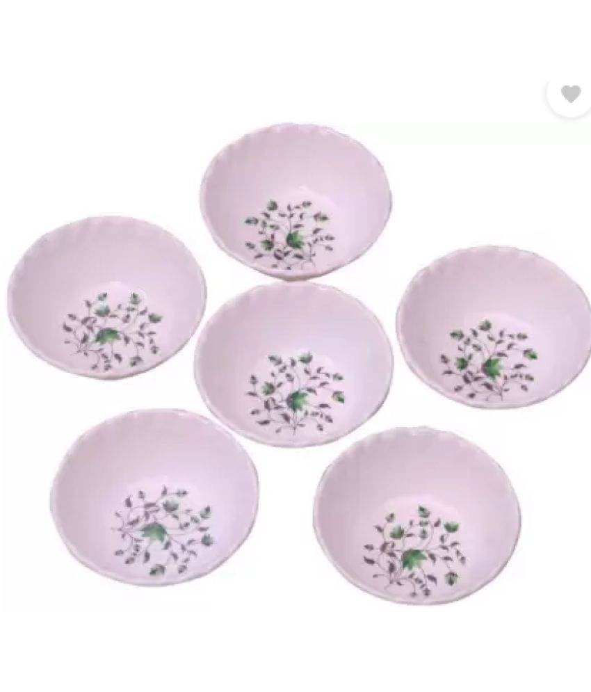     			cranival - M-502 round bowl set 6 pcs White Melamine Dinner Set ( Pack of 6 )