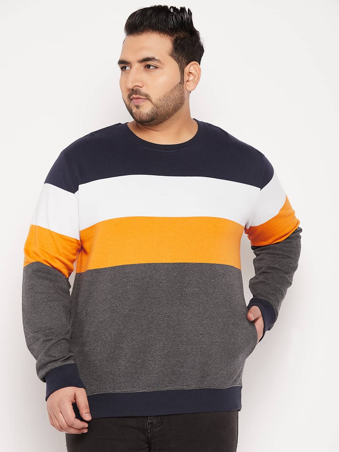 AUSTIVO - Multicolor Fleece Regular Fit Men's Sweatshirt ( Pack of 1 )