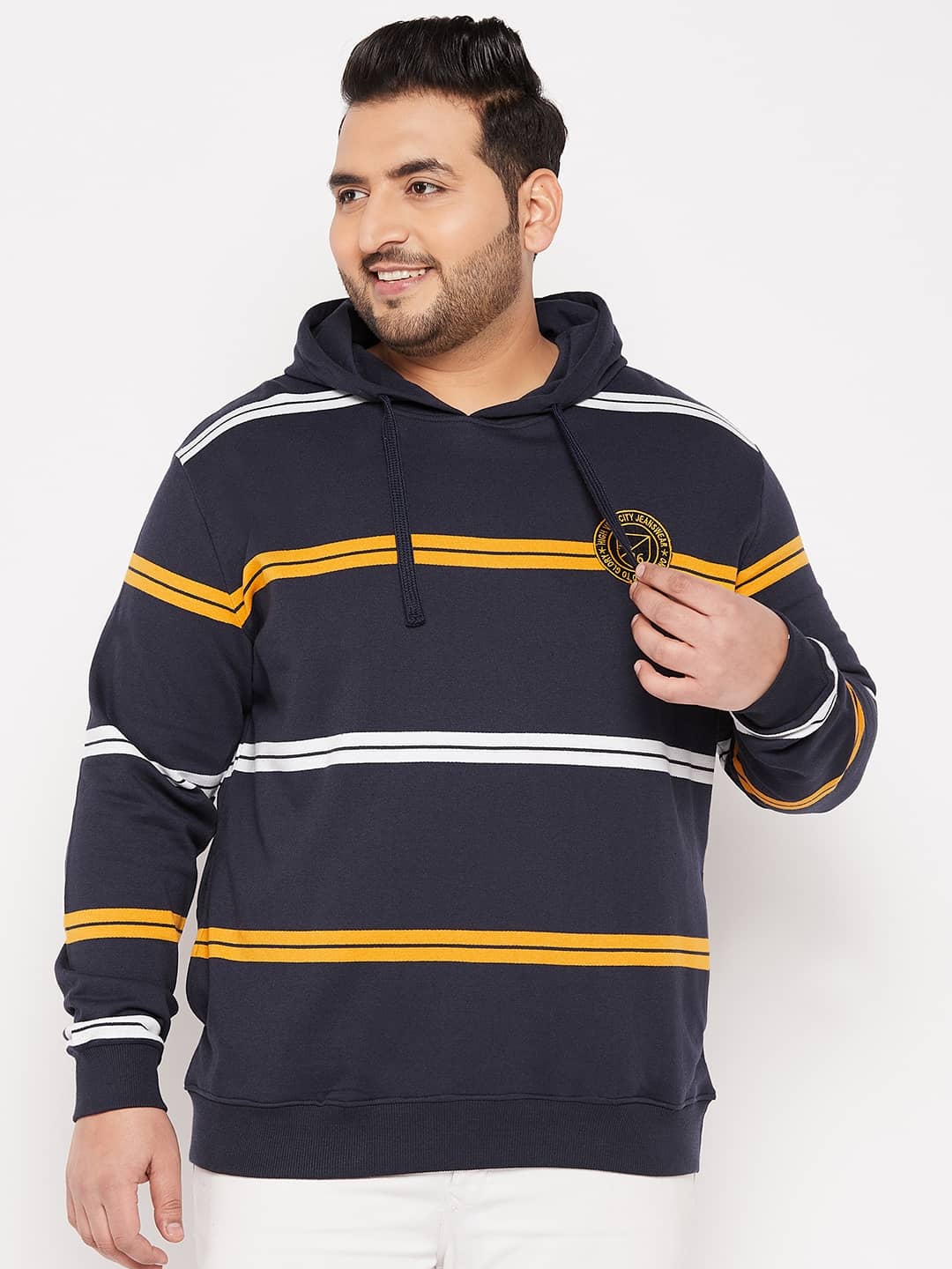 AUSTIVO - Navy Blue Fleece Regular Fit Men's Sweatshirt ( Pack of 1 )
