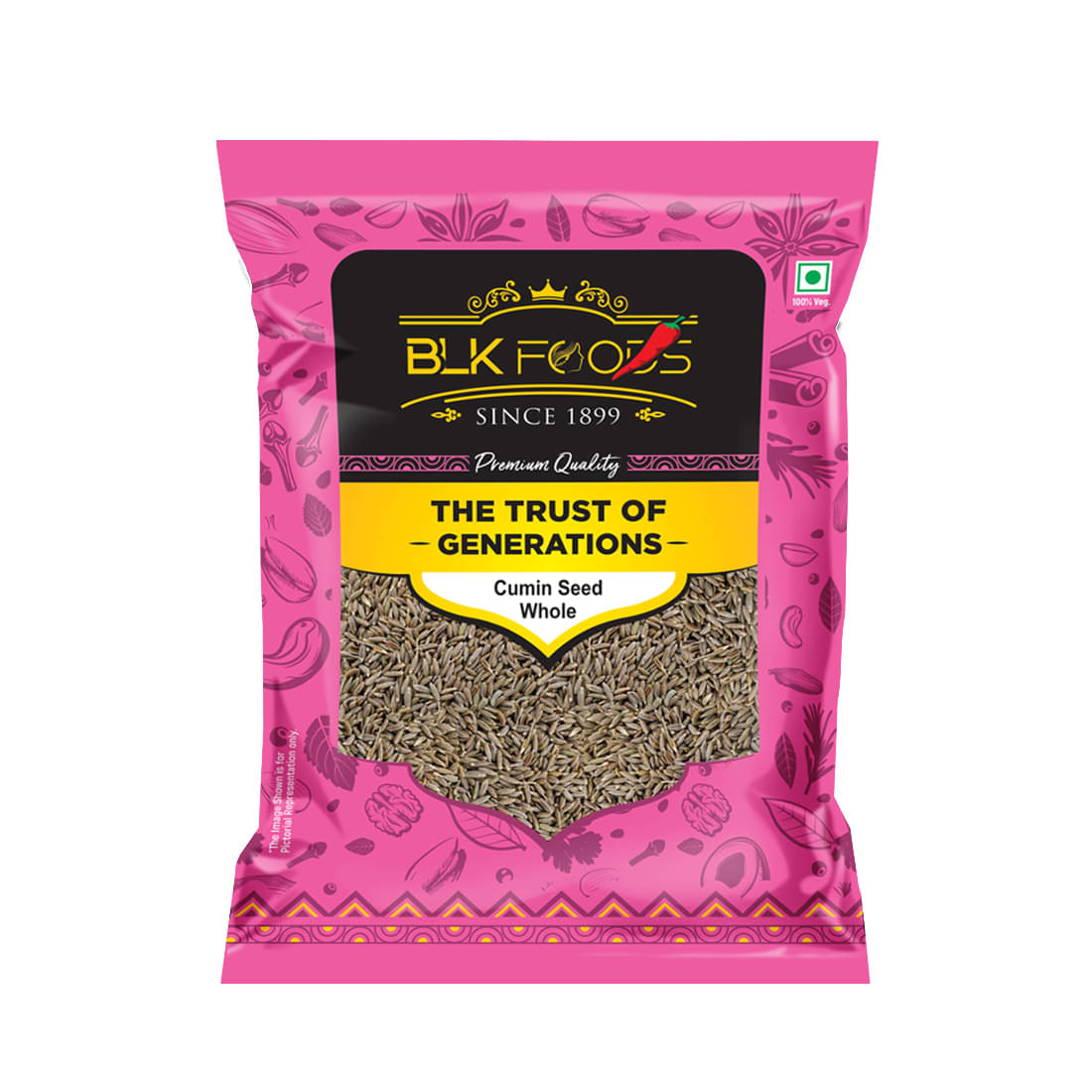     			BLK FOODS _Select Cumin Seed Whole (Jeera sabut) 200g 200 gm