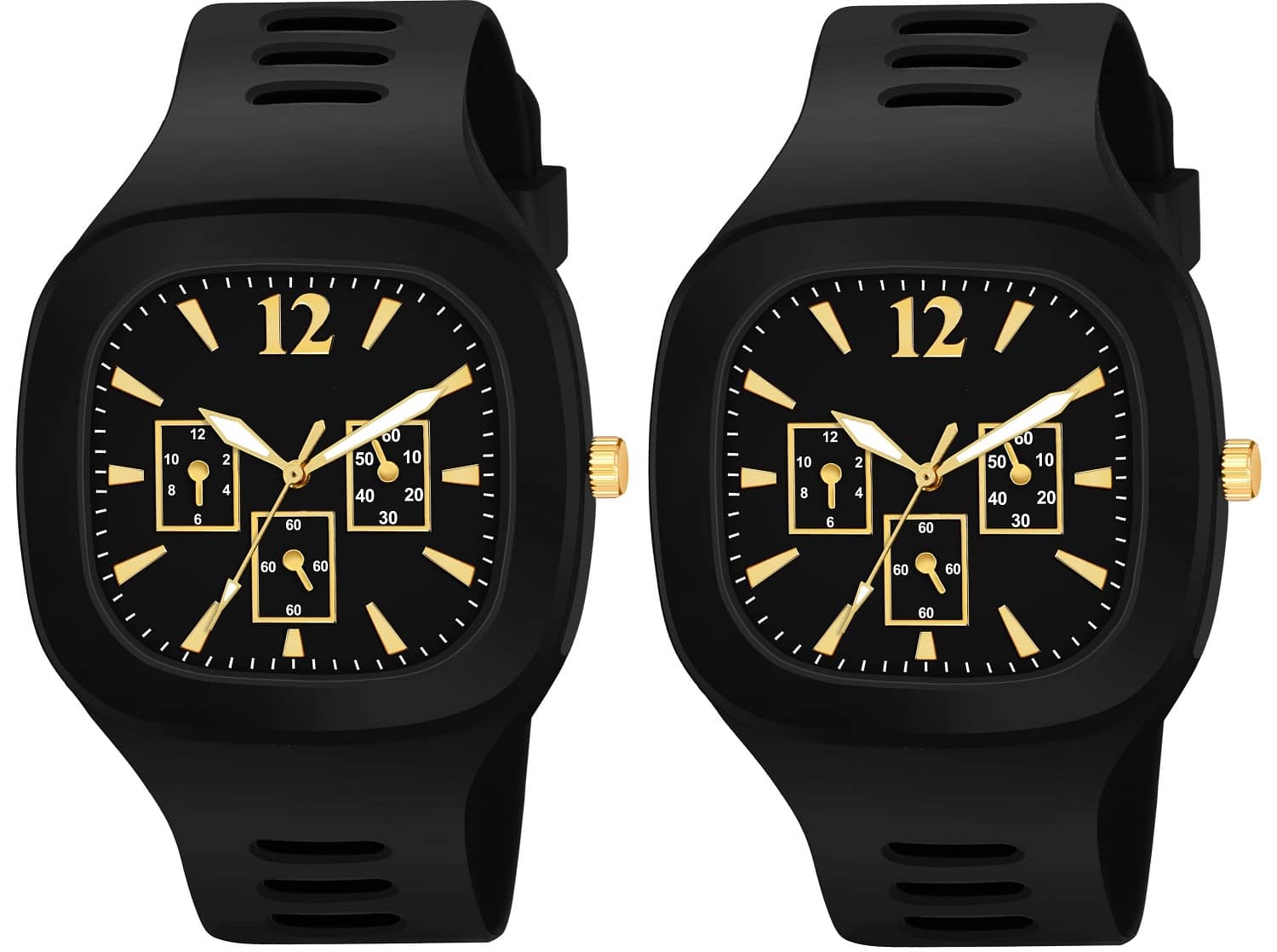 Hala - Black Silicon Analog Men's Watch