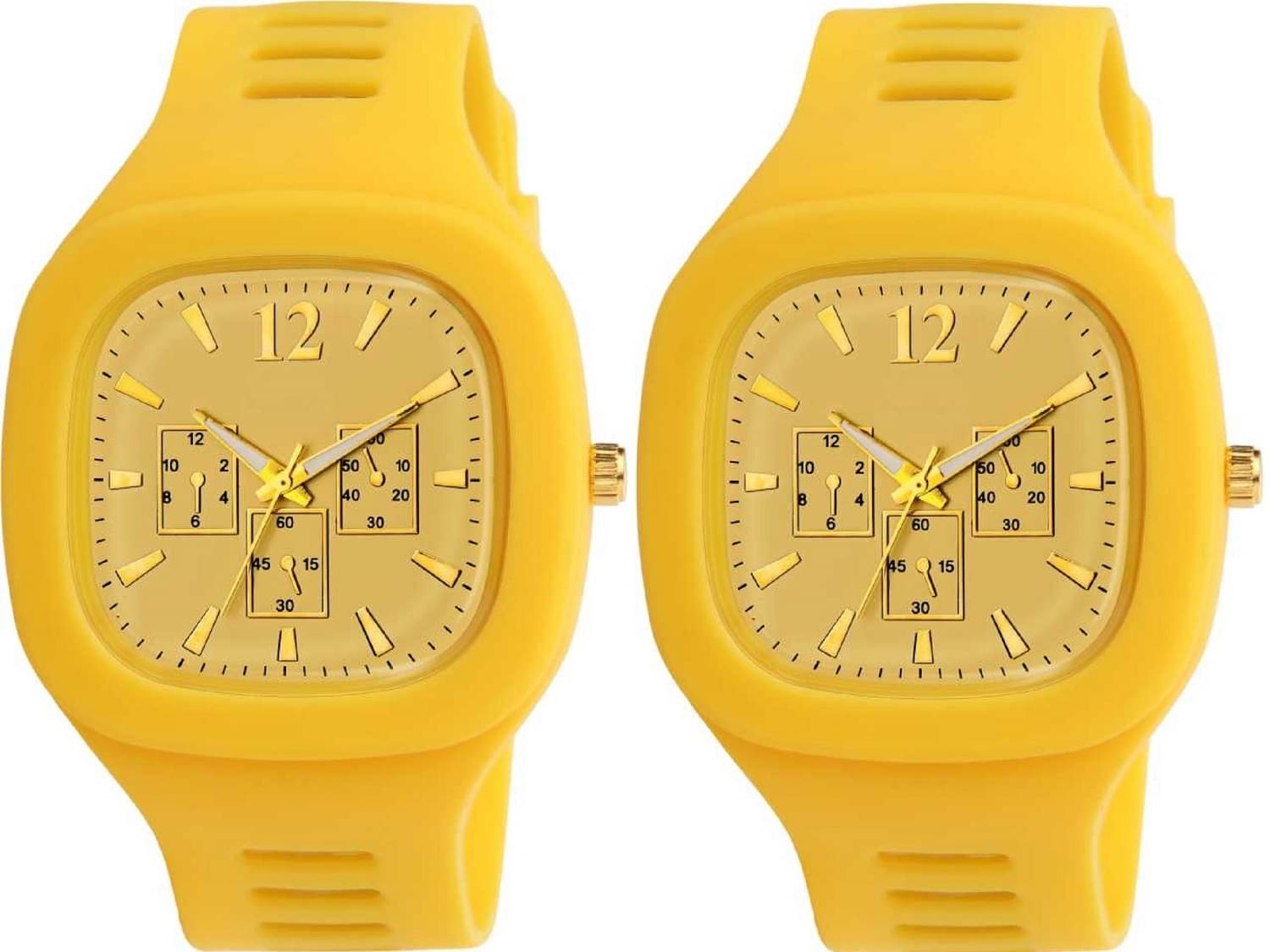     			Hala - Yellow Silicon Analog Men's Watch