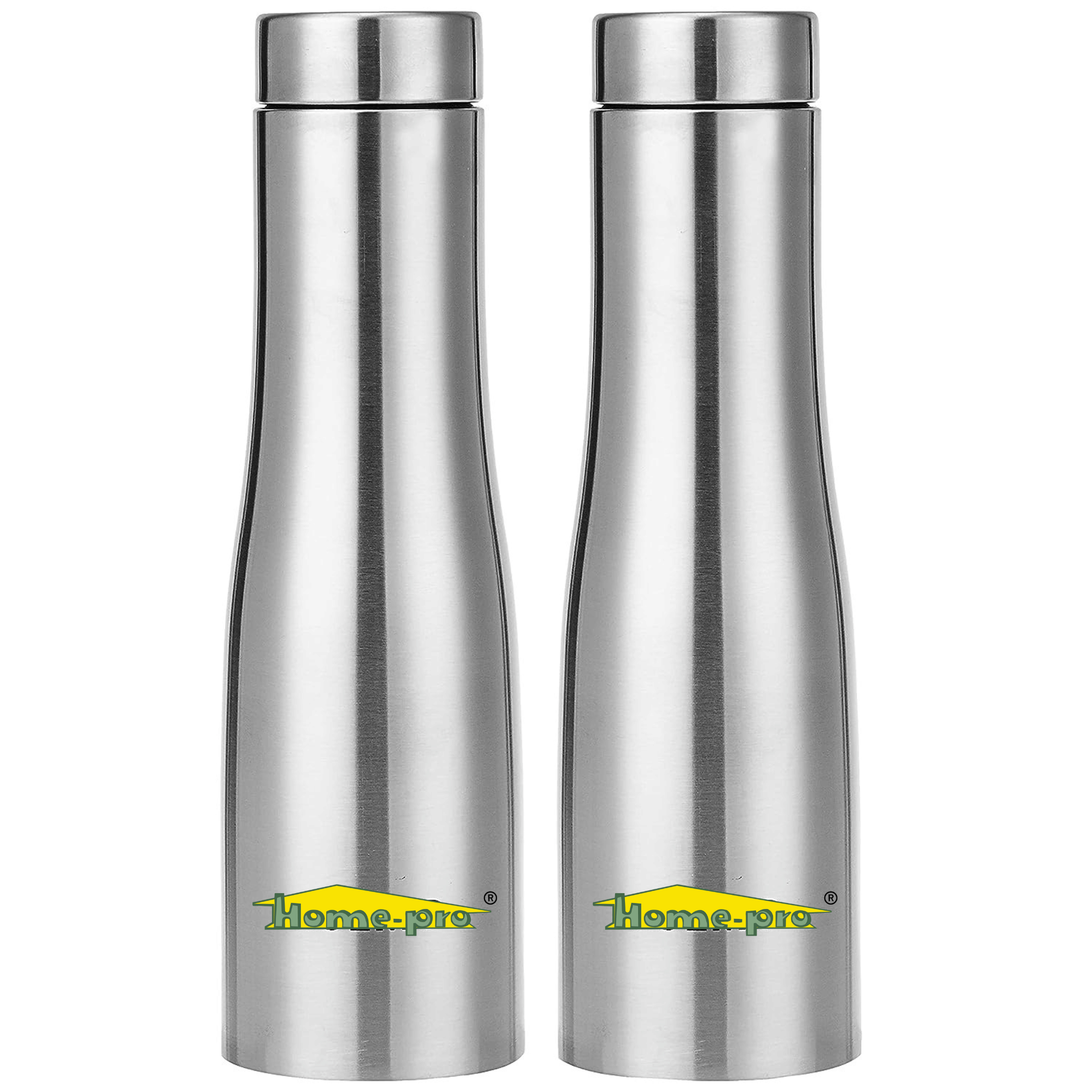 HomePro - Silver Water Bottle 1000 mL ( Set of 2 )