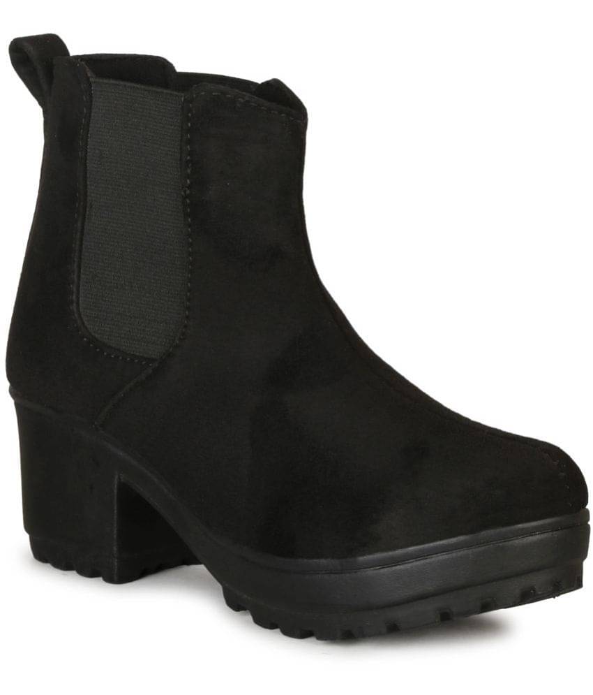     			Ishransh - Black Women's Ankle Length Boots