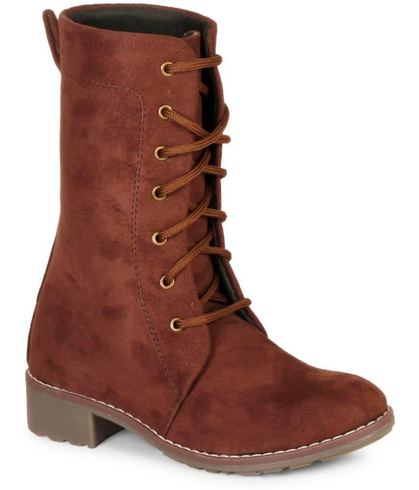 Ishransh - Brown Women's Mid Calf Length Boots