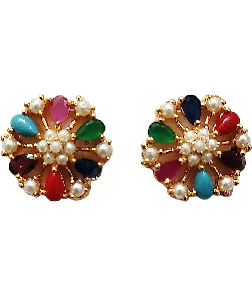 Jewels Corner - Multi Color Stud Earrings ( Pack of 1 ) - Earrings | Buy online on ZillyBuy