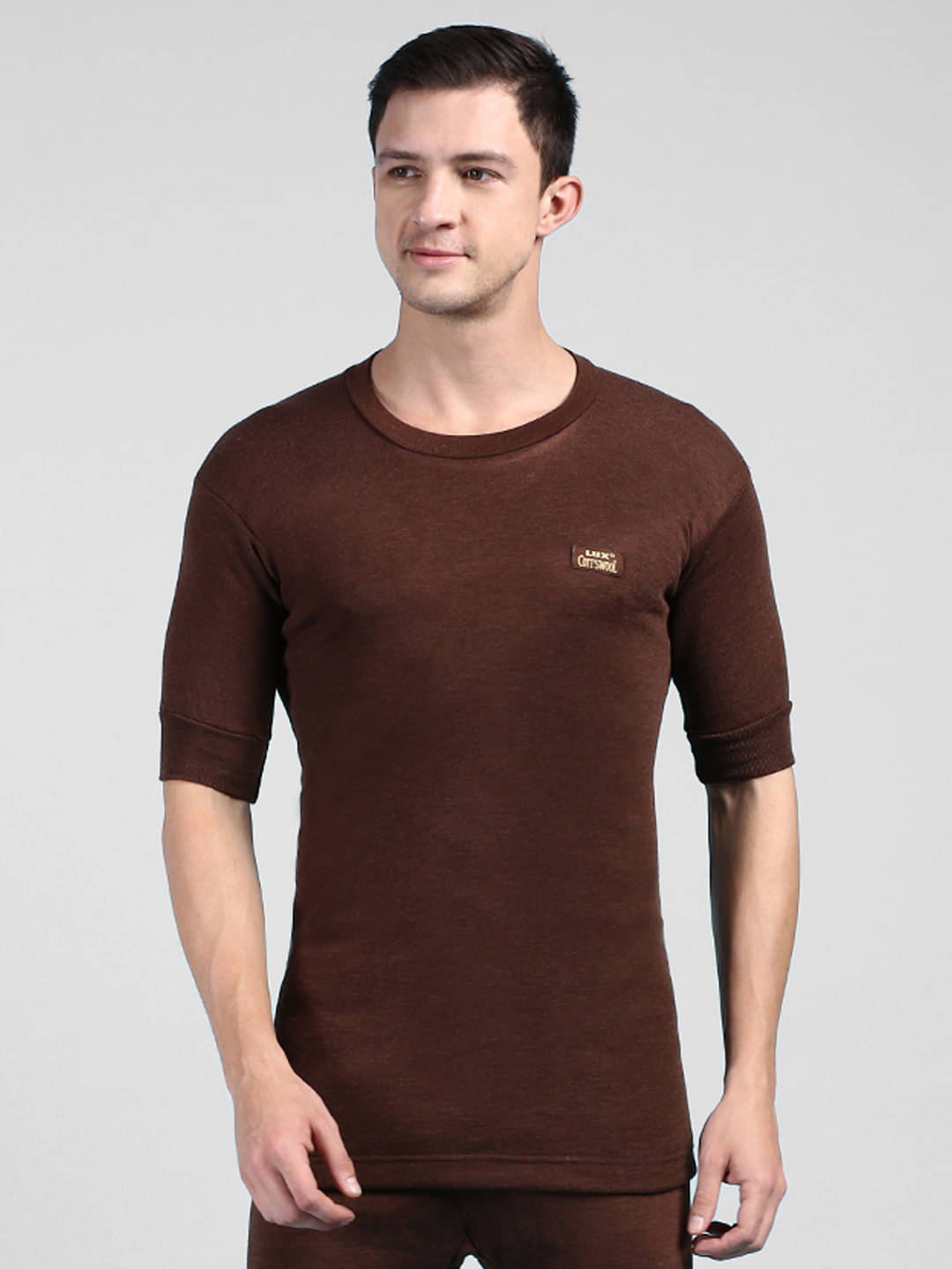 Lux Cottswool Pack of 1 Cotton Blend Thermal Tops For Men's ( Brown ) Lux Cottswool Pack of 1 Cotton Blend Thermal Tops For Men's ( Brown )