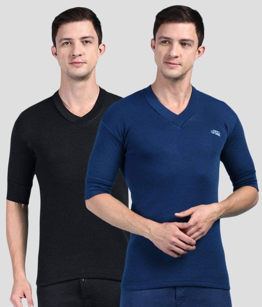 Lux Cottswool Pack of 2 Cotton Blend Thermal Tops For Men's ( Multicolor )     			Lux Cottswool Pack of 2 Cotton Blend Thermal Tops For Men's ( Multicolor )