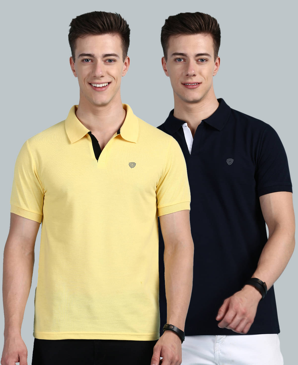Lux Cozi Cotton Regular Fit Solid Half Sleeves Men's Polo T Shirt - Yellow ( Pack of 2 )     			Lux Cozi Cotton Regular Fit Solid Half Sleeves Men's Polo T Shirt - Yellow ( Pack of 2 )