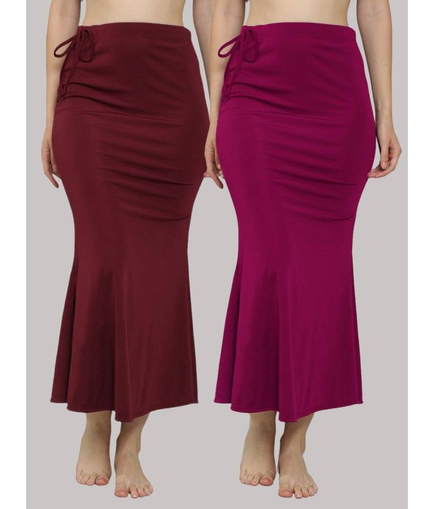 MEGASKA Multicoloured Lycra Petticoat - Pack of 2     			MEGASKA Multicoloured Lycra Petticoat - Pack of 2