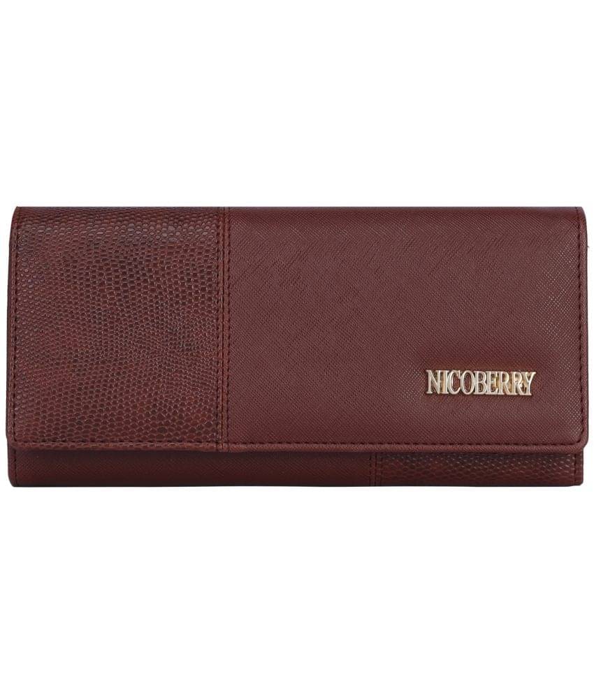     			Nicoberry - Maroon Faux Leather Handheld