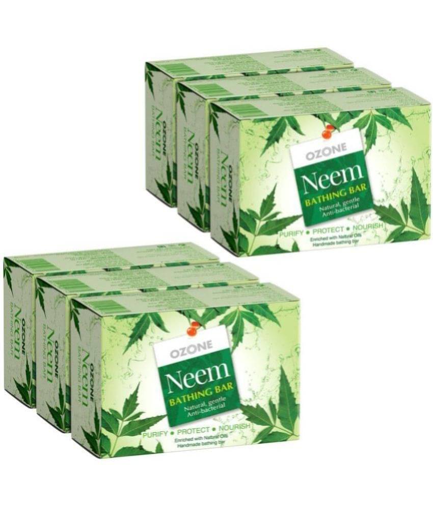     			Ozone Neem Handmade Bathing Bar, Natural, Gentle and Anti-Bacterial, 125g Each (Pack of 6)