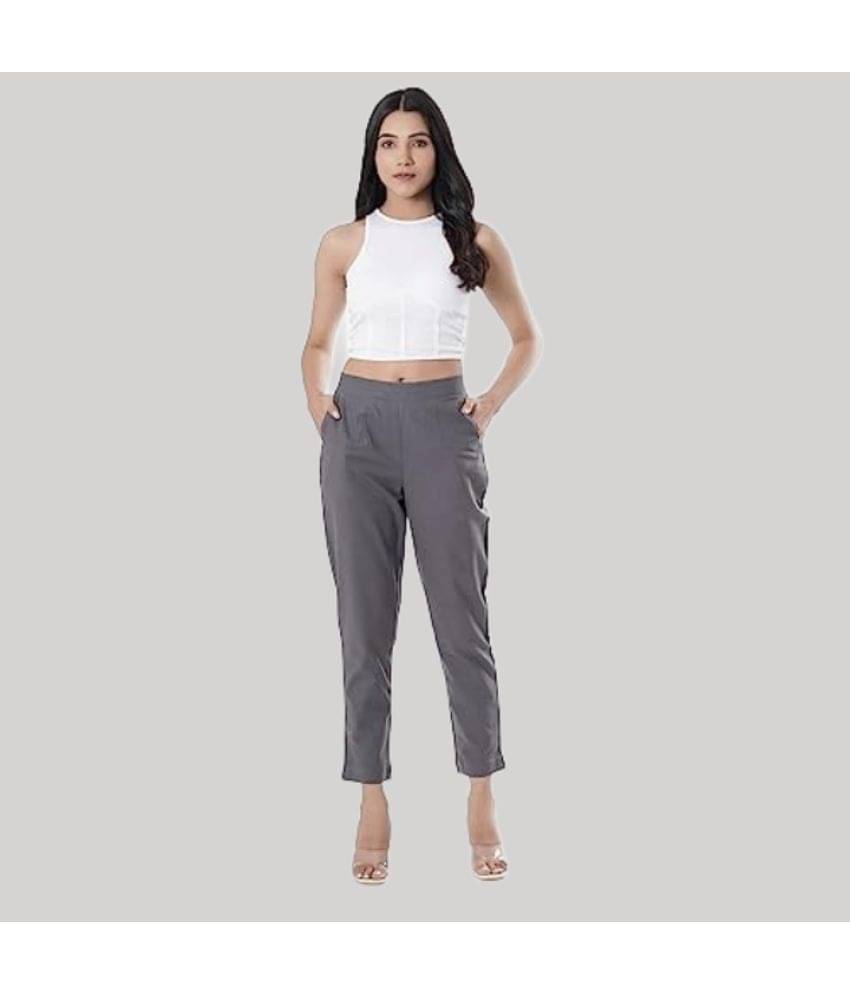     			PP Kurtis - Grey Lycra Regular Women's Formal Pants ( Pack of 1 )