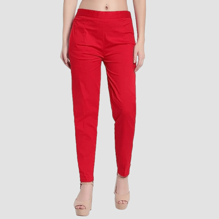    			PP Kurtis - Red Lycra Regular Women's Formal Pants ( Pack of 1 )