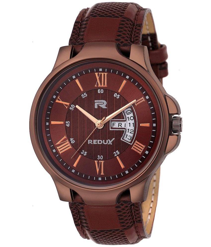     			Redux - Brown Leather Analog Men's Watch