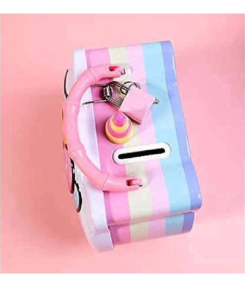 Unicorn Themed metal Piggy Bank , Coin Bank with Lock for Kids (Free subscription of kids Educational worksheets)