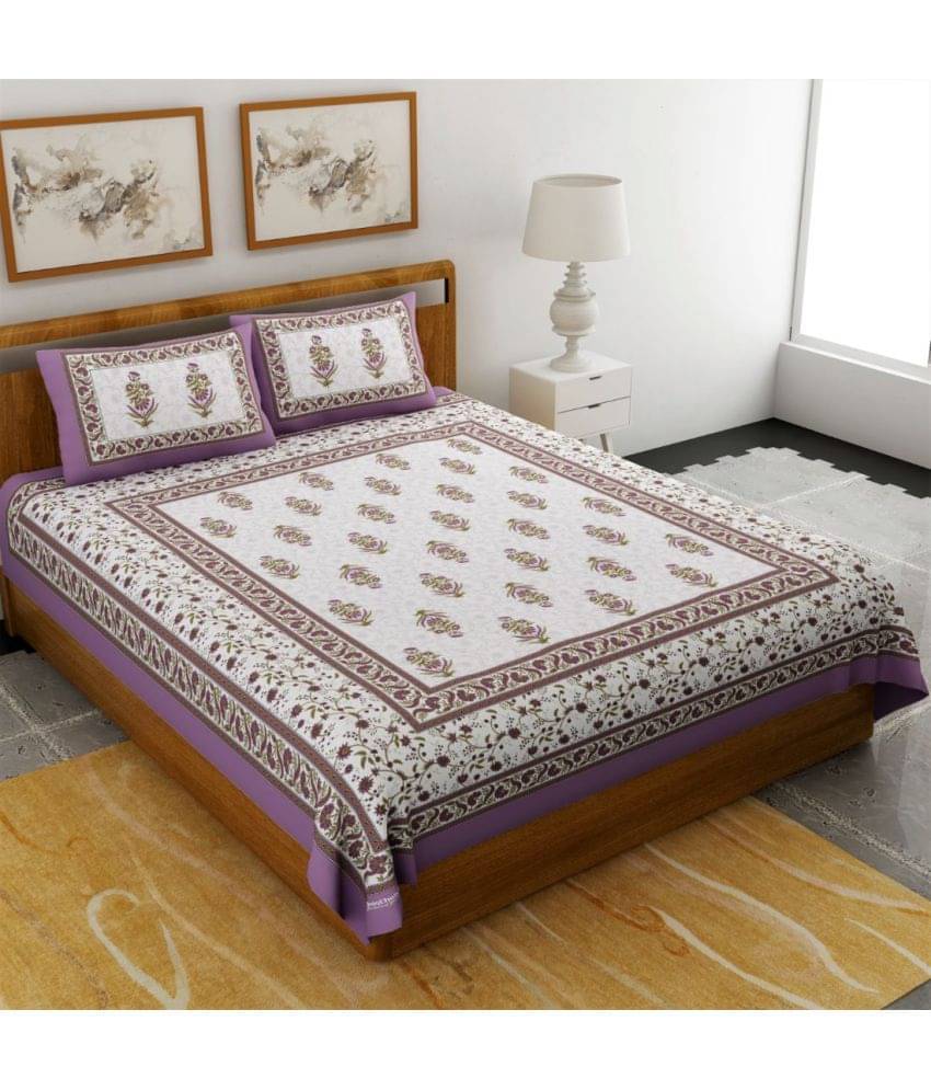 Uniqchoice Cotton Double Bedsheet ( Purple ) Uniqchoice Cotton Double Bedsheet ( Purple )