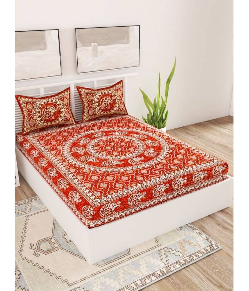     			Uniqchoice Cotton Double Bedsheet ( Maroon )