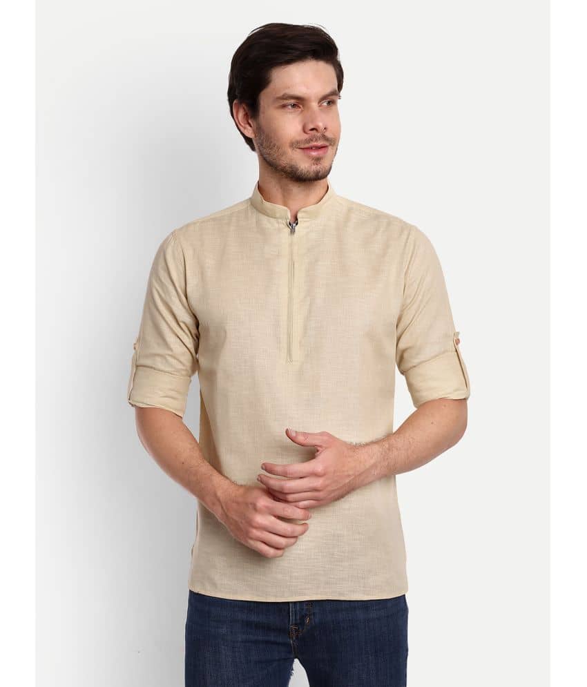 Vida Loca - White Cotton Blend Men's Shirt Style Kurta ( Pack of 1 ) - Kurtas & Kurta Sets | Buy online on ZillyBuy