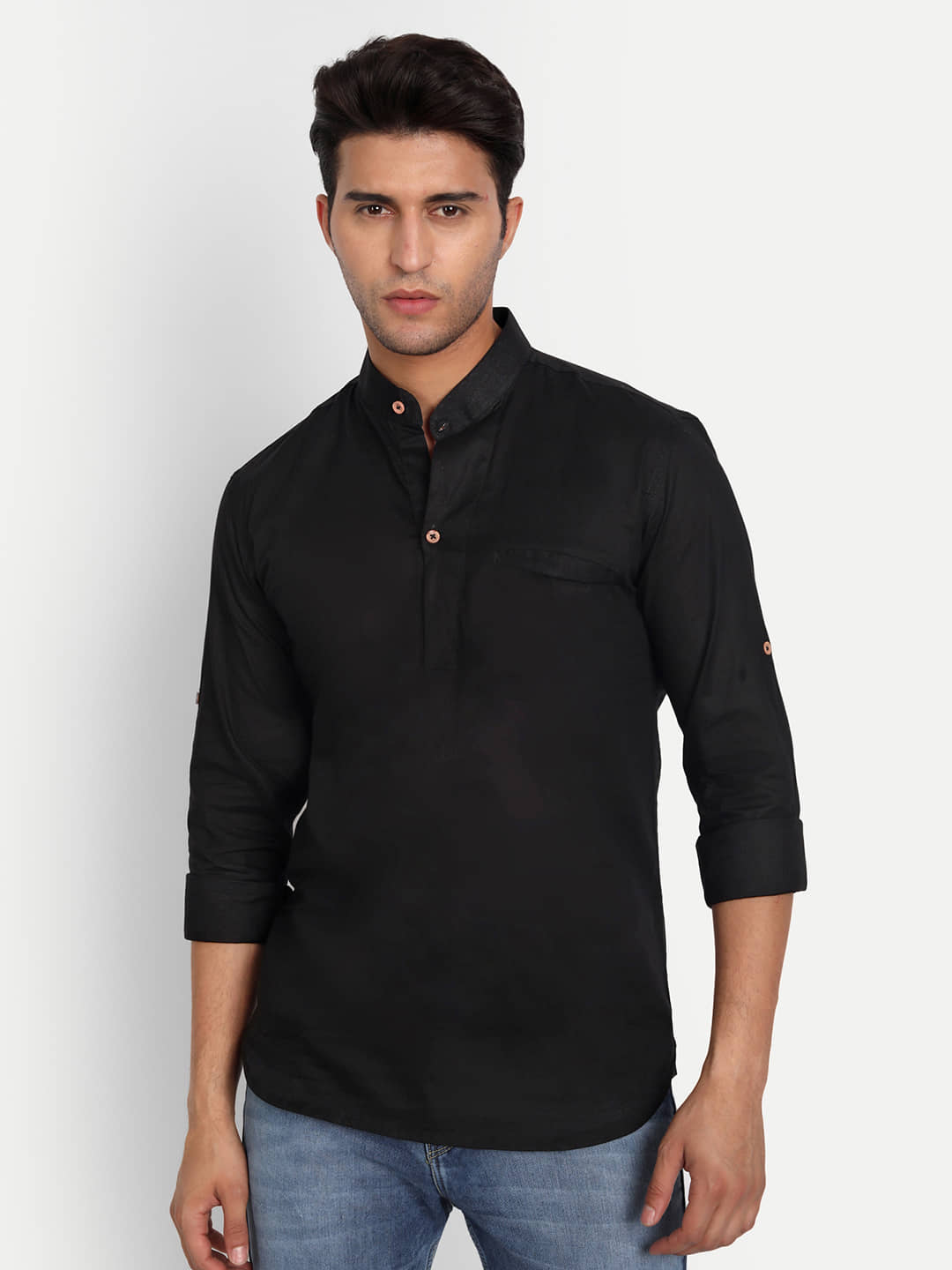 Vida Loca - White Cotton Blend Men's Shirt Style Kurta ( Pack of 1 ) - Kurtas & Kurta Sets | Buy online on ZillyBuy
