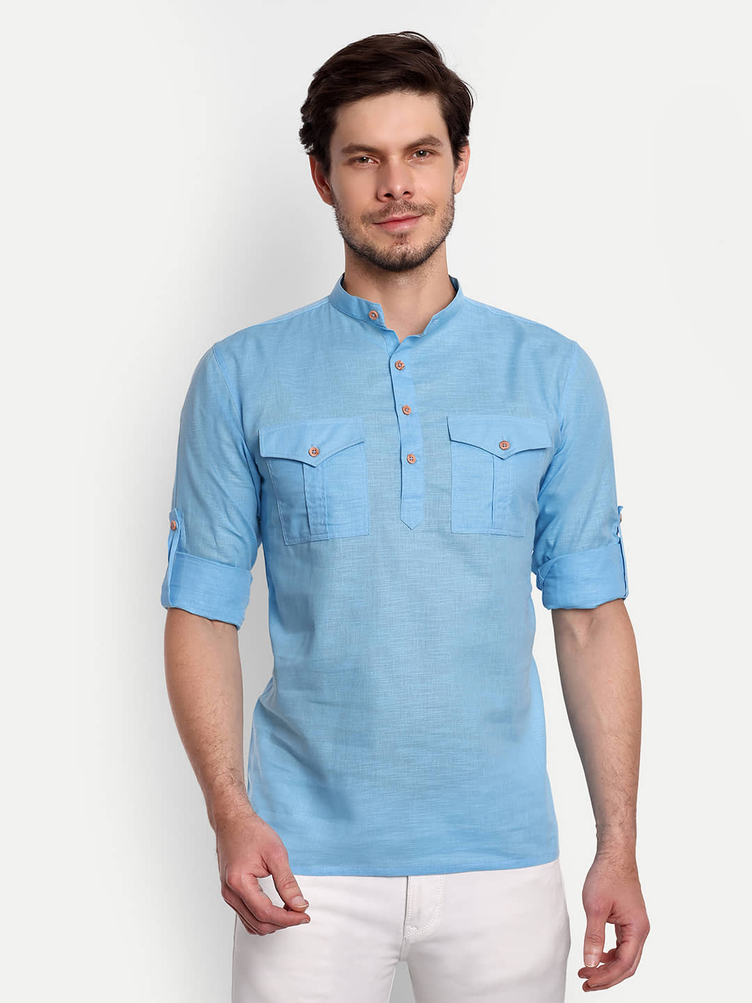 Vida Loca - Maroon Cotton Blend Men's Shirt Style Kurta ( Pack of 1 ) - Kurtas & Kurta Sets | Buy online on ZillyBuy