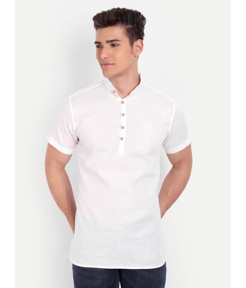 Vida Loca - Orange Cotton Blend Men's Shirt Style Kurta ( Pack of 1 ) - Kurtas & Kurta Sets | Buy online on ZillyBuy