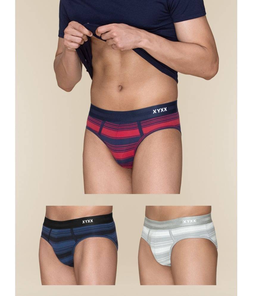 XYXX Pack of 3 Cotton Briefs For Men's ( Multicolor ) XYXX Pack of 3 Cotton Briefs For Men's ( Multicolor )