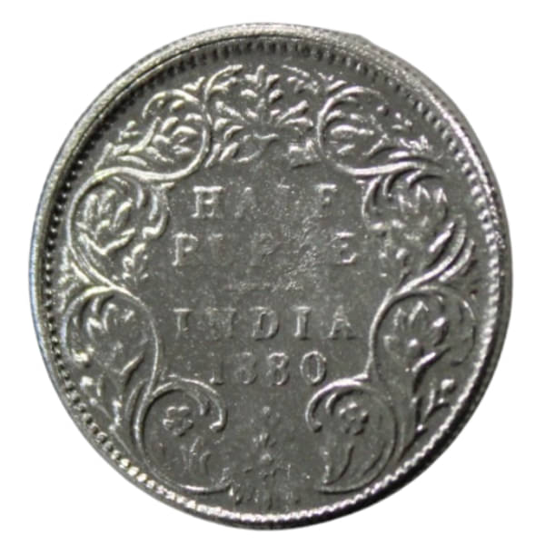     			newWay - Half Rupee (1880) "Victoria Empress" British India Collectible Silverplated Fancy 1 Coin Numismatic Coins
