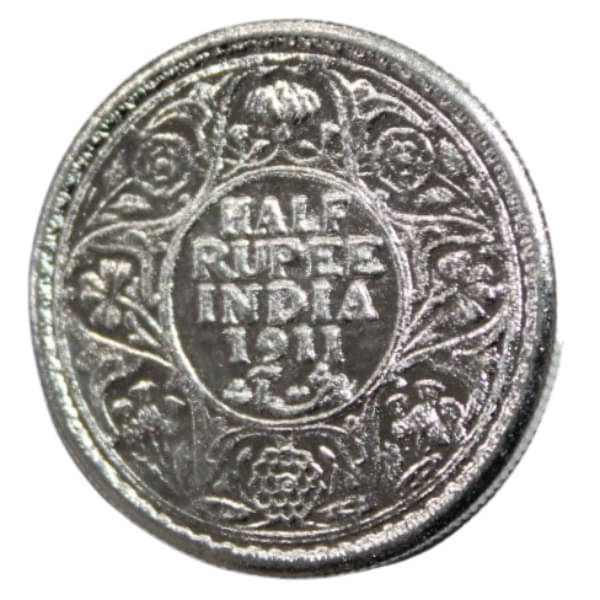 newWay - Half Rupee (1911) "George V King & Emperor" British India Collectible Silverplated Fancy 1 Coin Numismatic Coins newWay - Half Rupee (1911) "George V King & Emperor" British India Collectible Silverplated Fancy 1 Coin Numismatic Coins