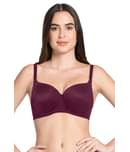 Amante Nylon Lightly Padded Women's T-Shirt Bra ( Purple )