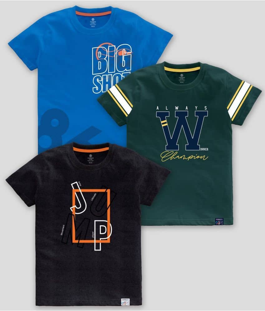 CODEZ Pack of 5 Boys Cotton Blend T-Shirt ( Multicolor )