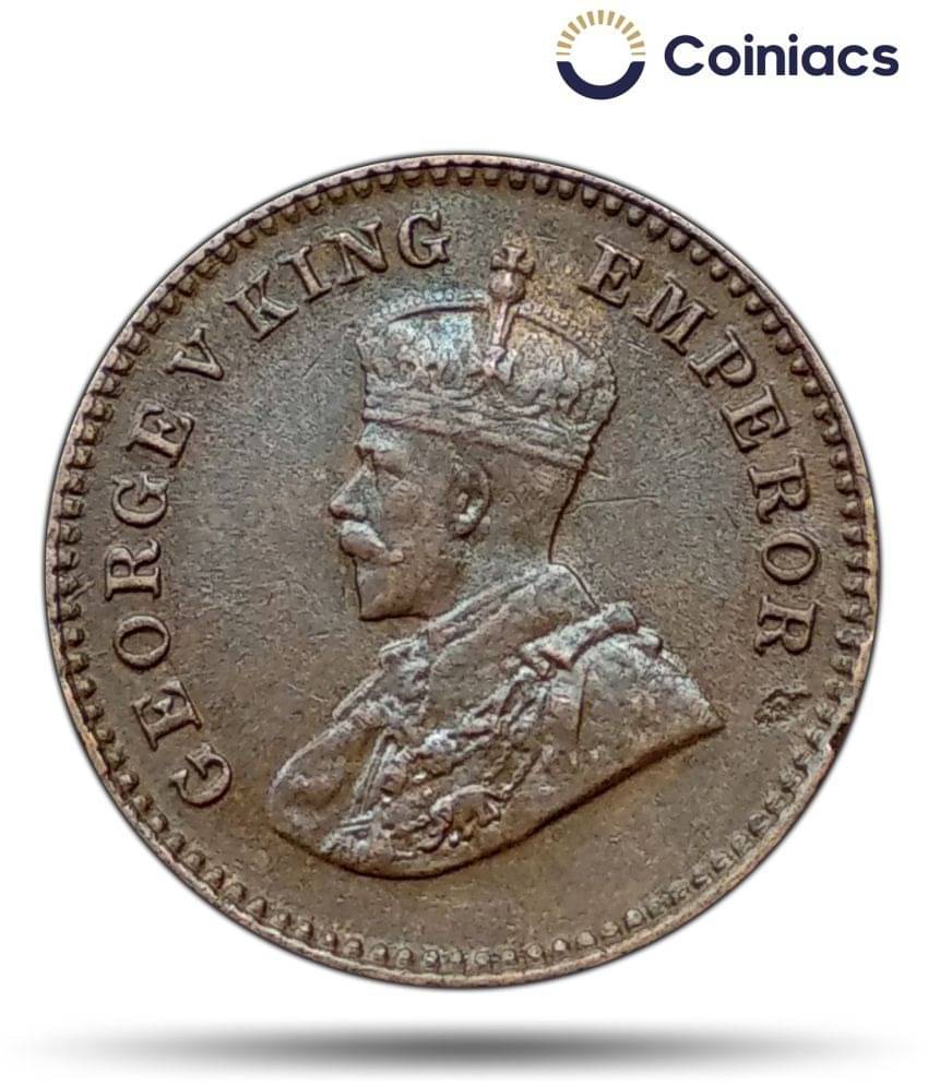 COINIACS Rare 1/12 Anna George V King 1912-36 Bronze Coin, British India Historic Old Coin, Collectible. COINIACS Rare 1/12 Anna George V King 1912-36 Bronze Coin, British India Historic Old Coin, Collectible.