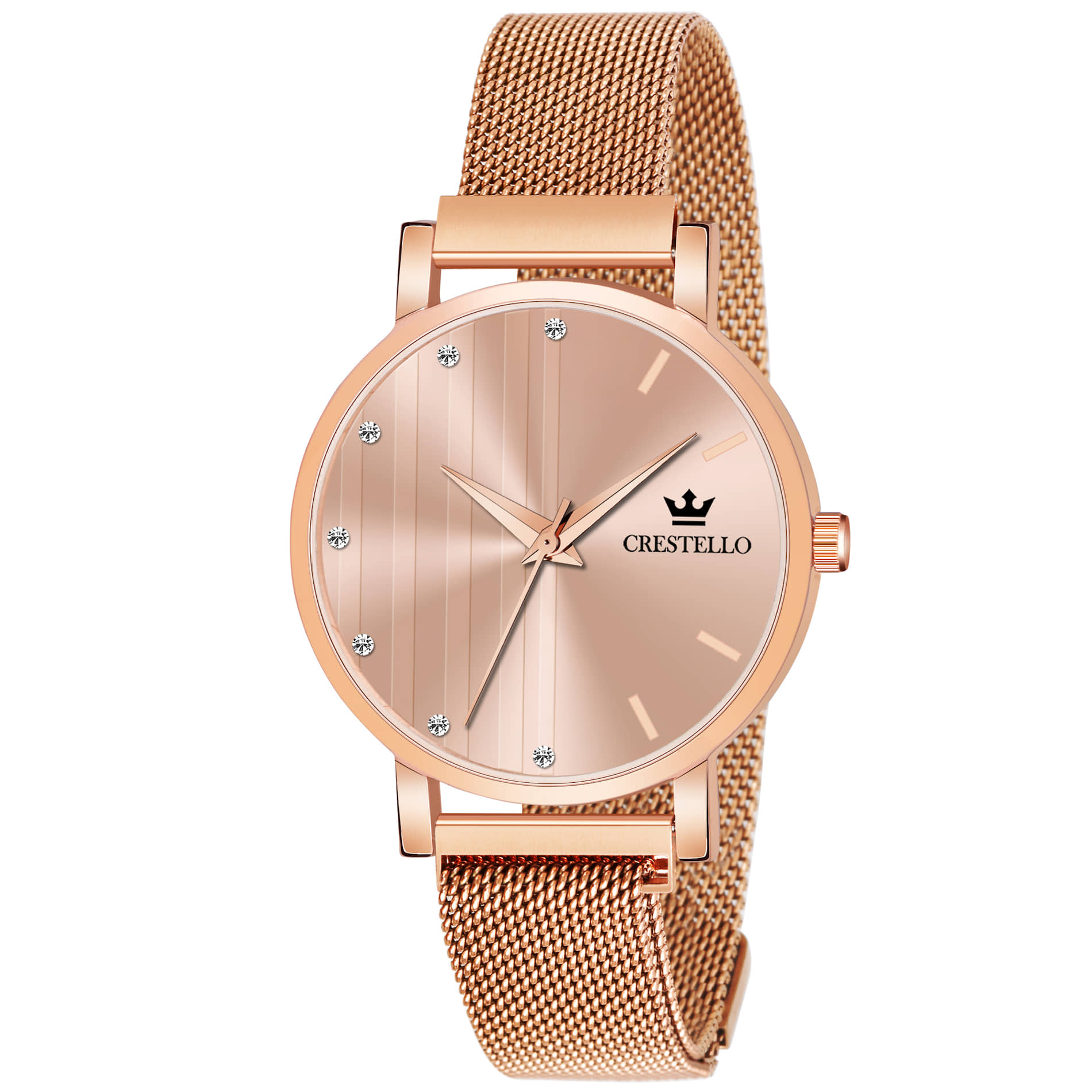 Crestello - Rose Gold Metal Analog Womens Watch