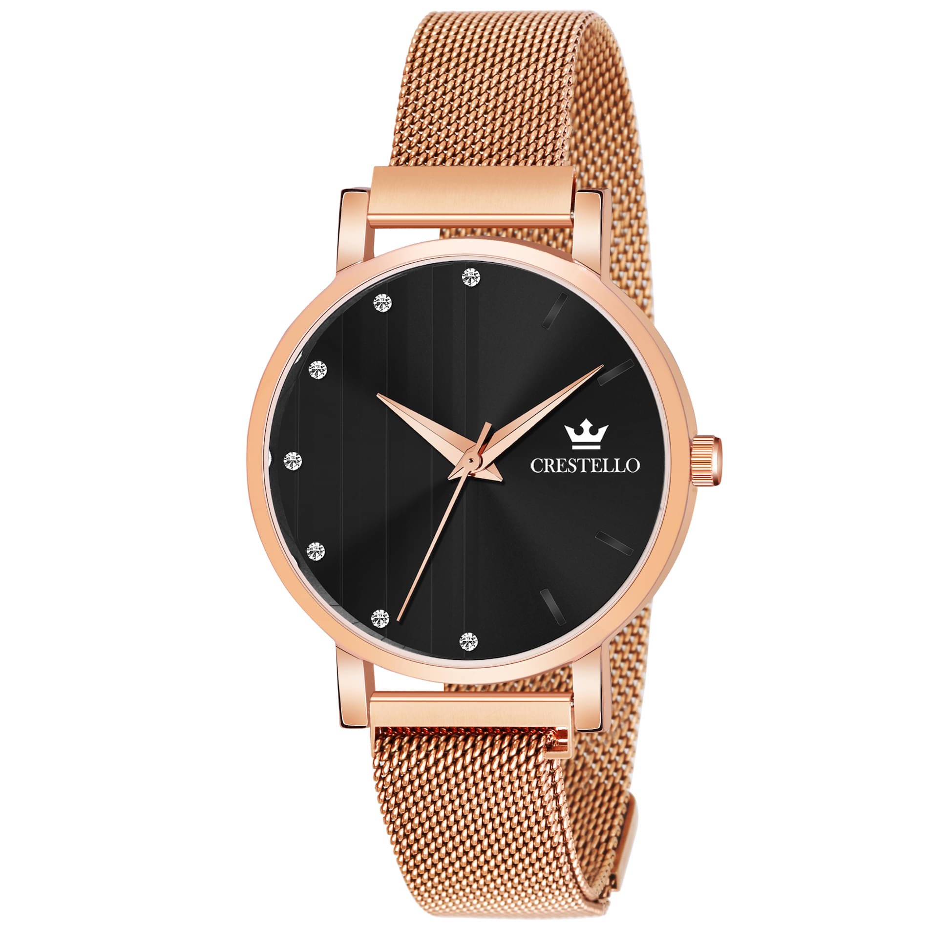     			Crestello - Rose Gold Metal Analog Womens Watch