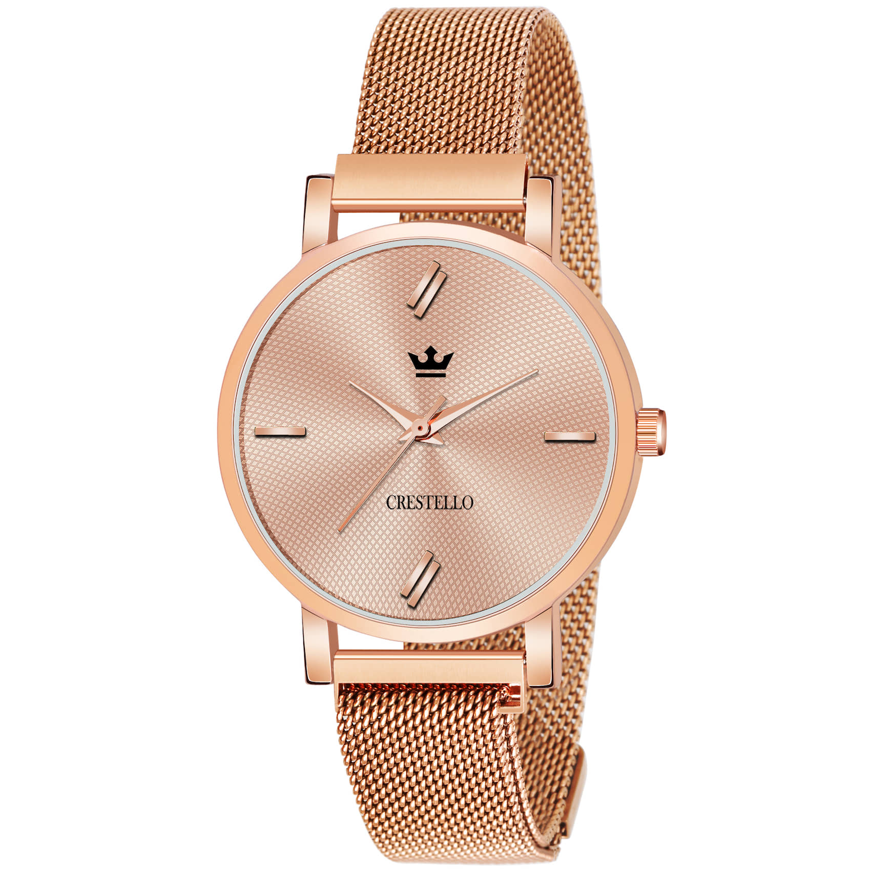 Crestello - Rose Gold Metal Analog Womens Watch