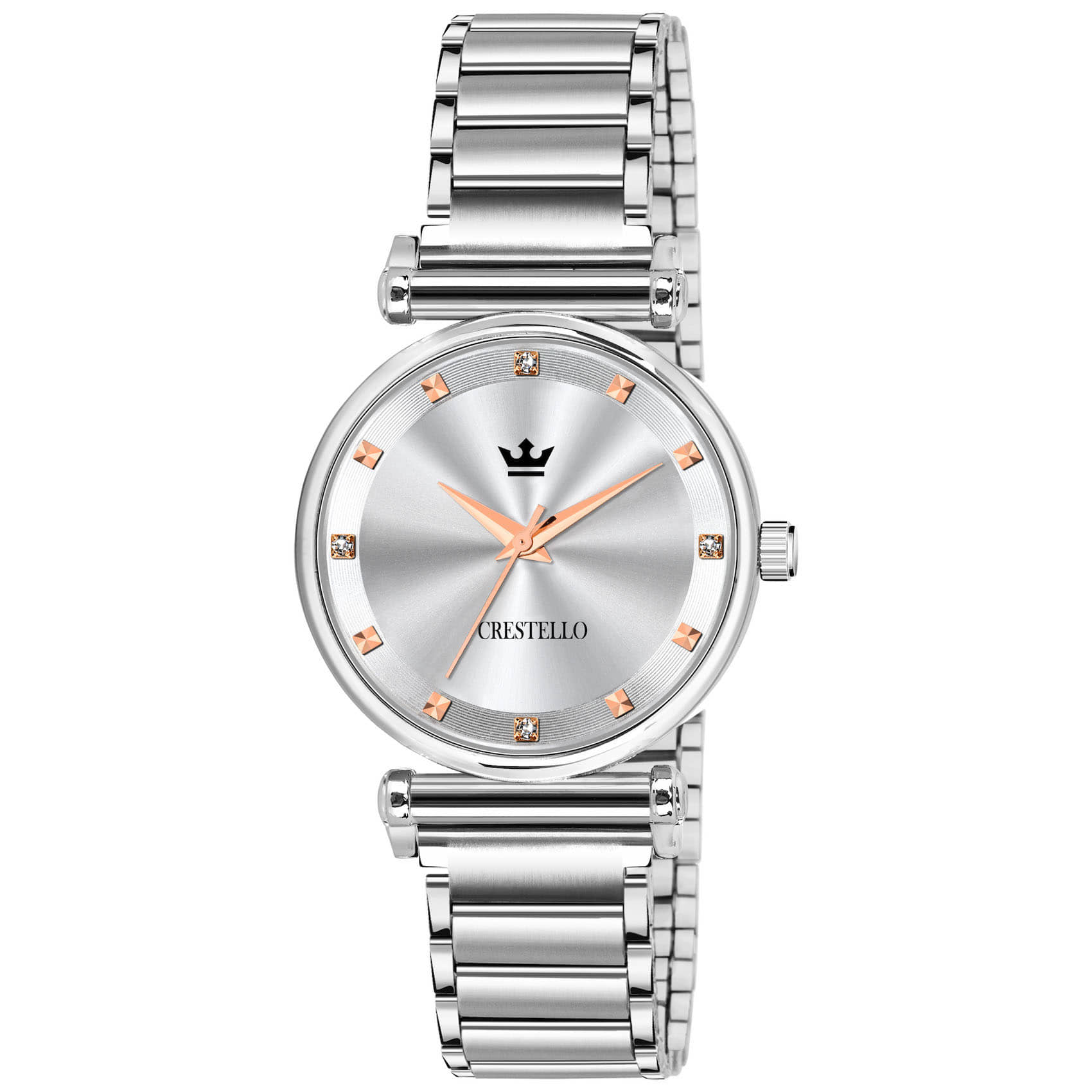Crestello - Silver Metal Analog Womens Watch