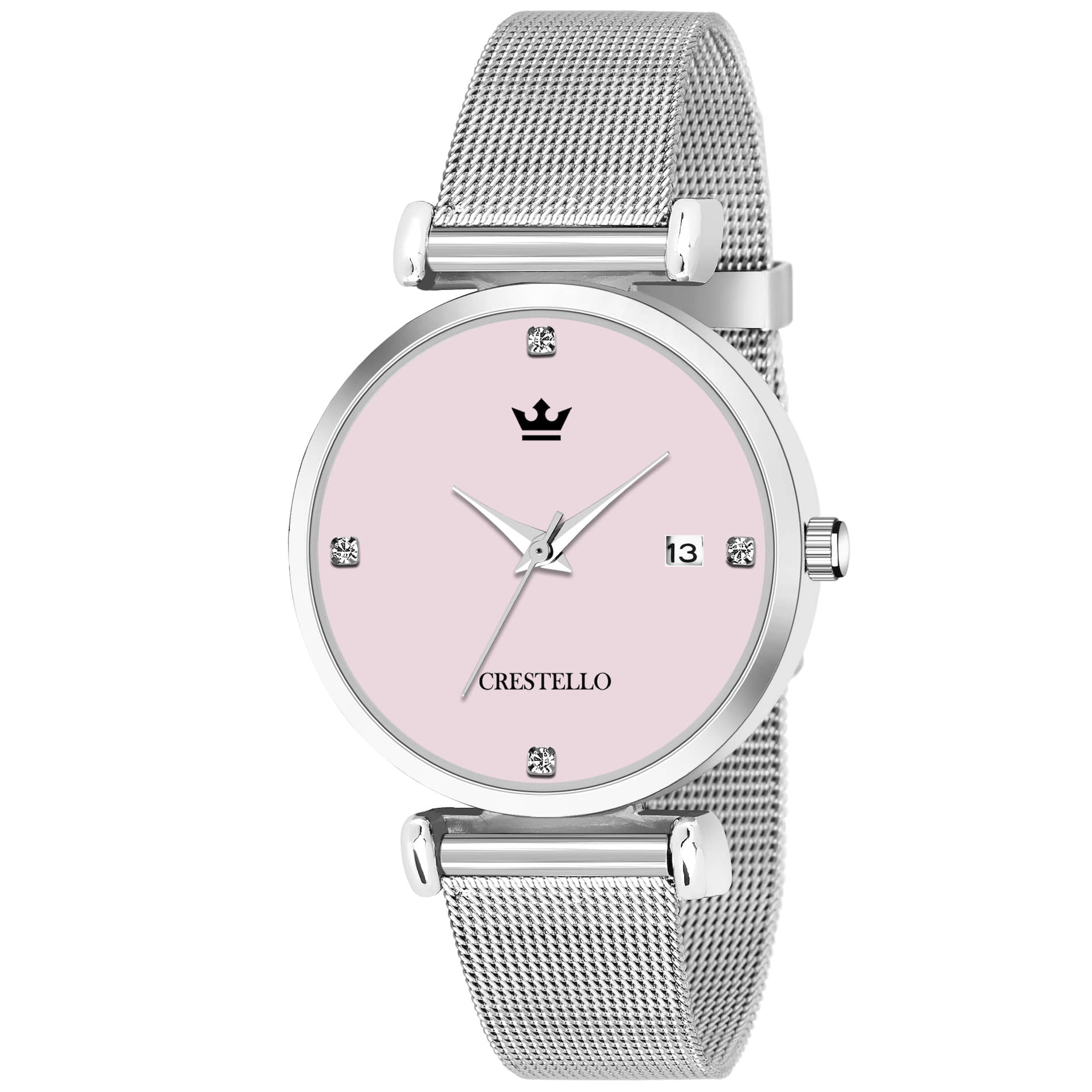 Crestello - Silver Metal Analog Womens Watch