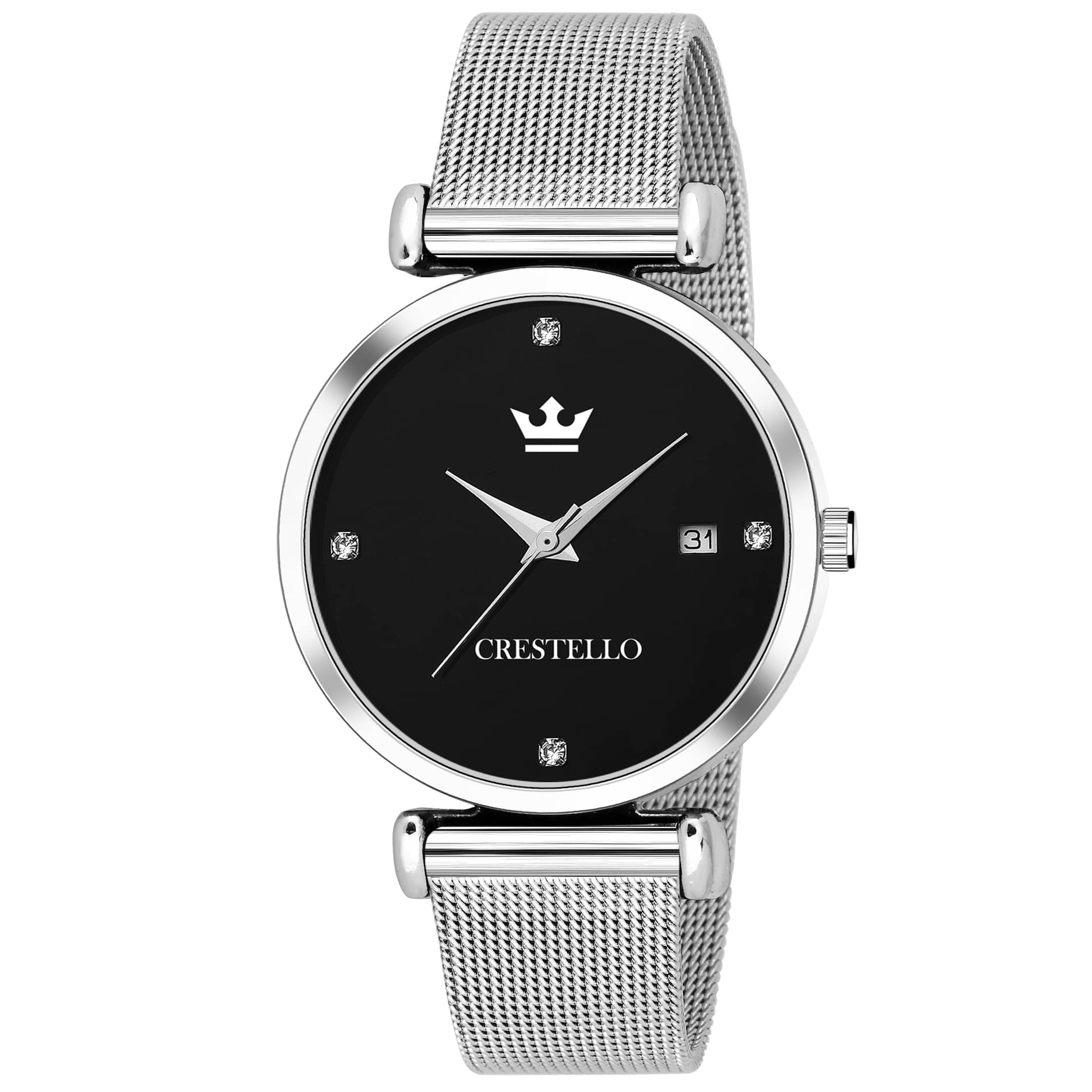     			Crestello - Silver Metal Analog Womens Watch