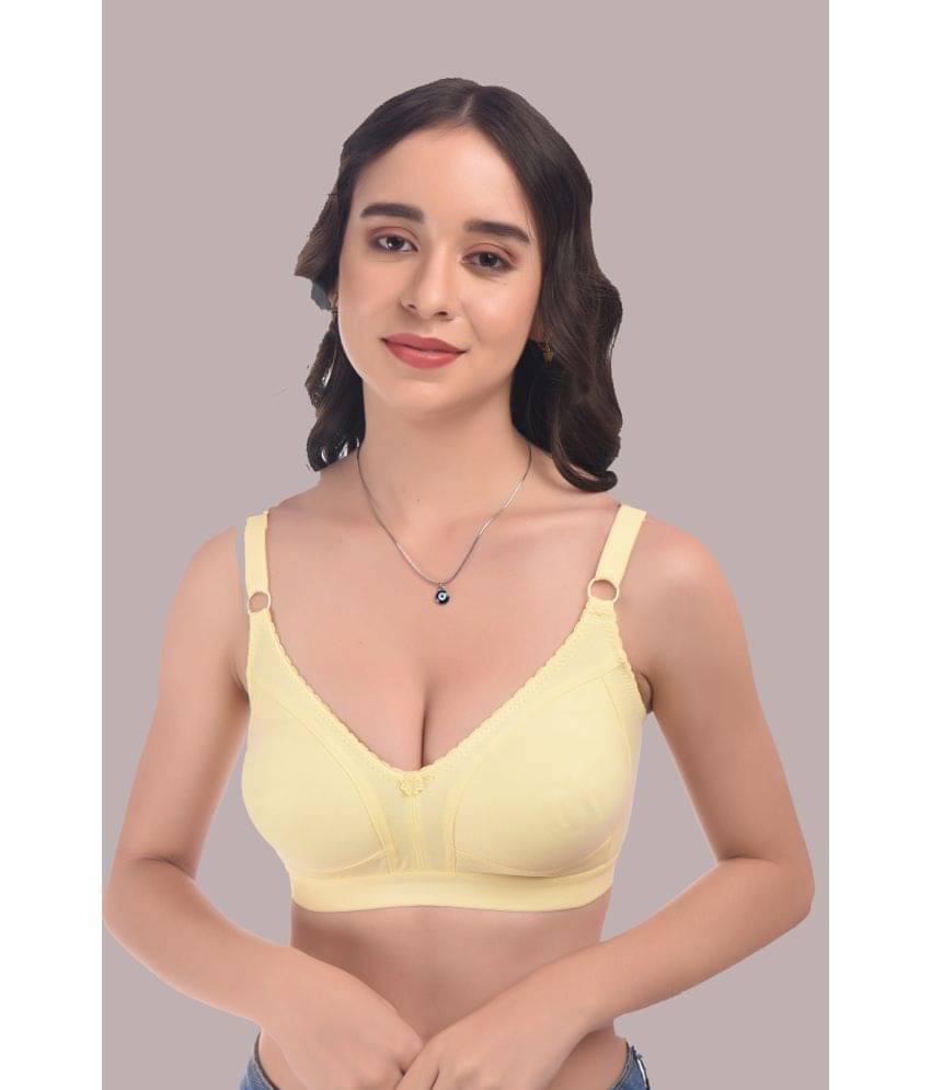     			Elina Cotton Lightly Padded Women's Minimizer Bra ( Yellow )