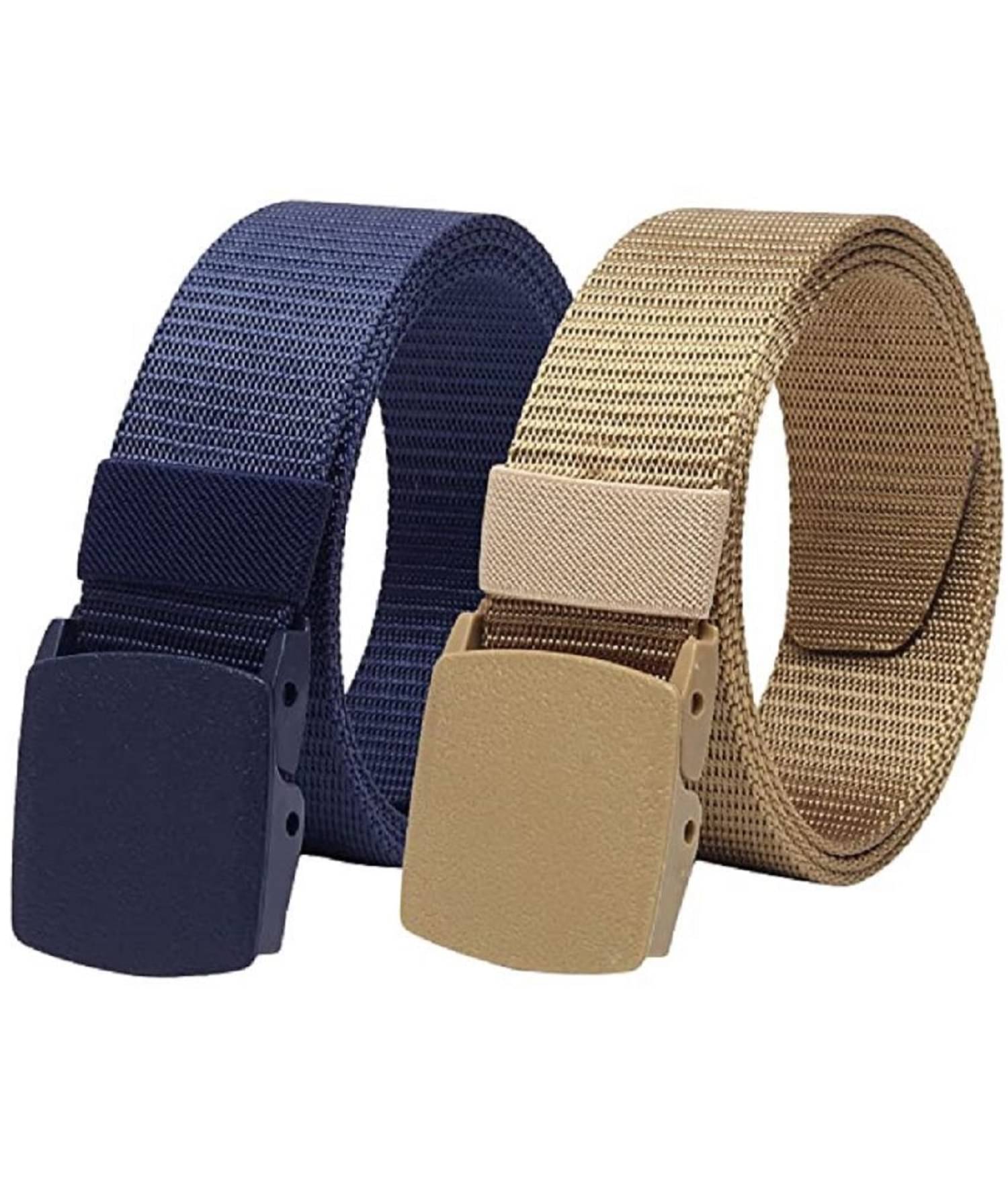     			Esstain - Blue Canvas Men's Casual Belt ( Pack of 2 )