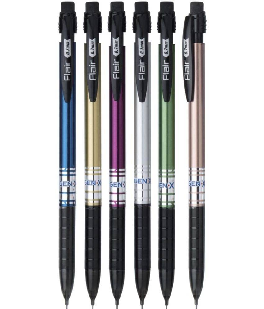     			FLAIR Creative Series Gen X 0.7mm Mechanical Pencil Pouch Pack | Lightweight Body With Comfortable Grip Which Offers Smooth & Easy Writing | Stylish Outer Body | Pack of 30 Pencils