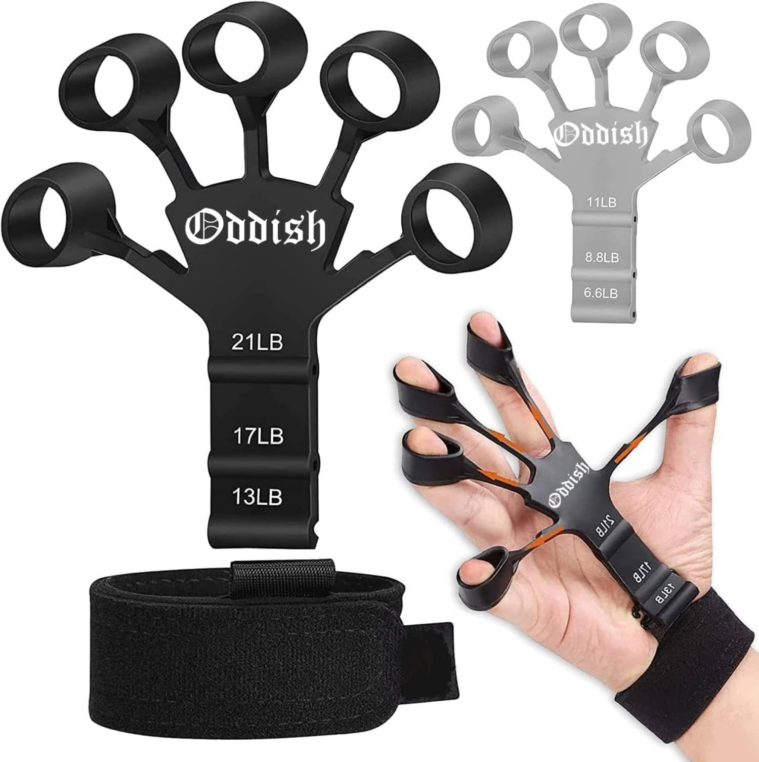 ODDISH New Finger Gripper- Strengthener for Climbing, Guitar, Forearm,Exerciser for Hand, Finger, and Wrist Muscles-Compact and Portable Finger Stretcher (NEW-FINGER GRIPPER) - Sports and Fitness Equipment | Buy online on ZillyBuy