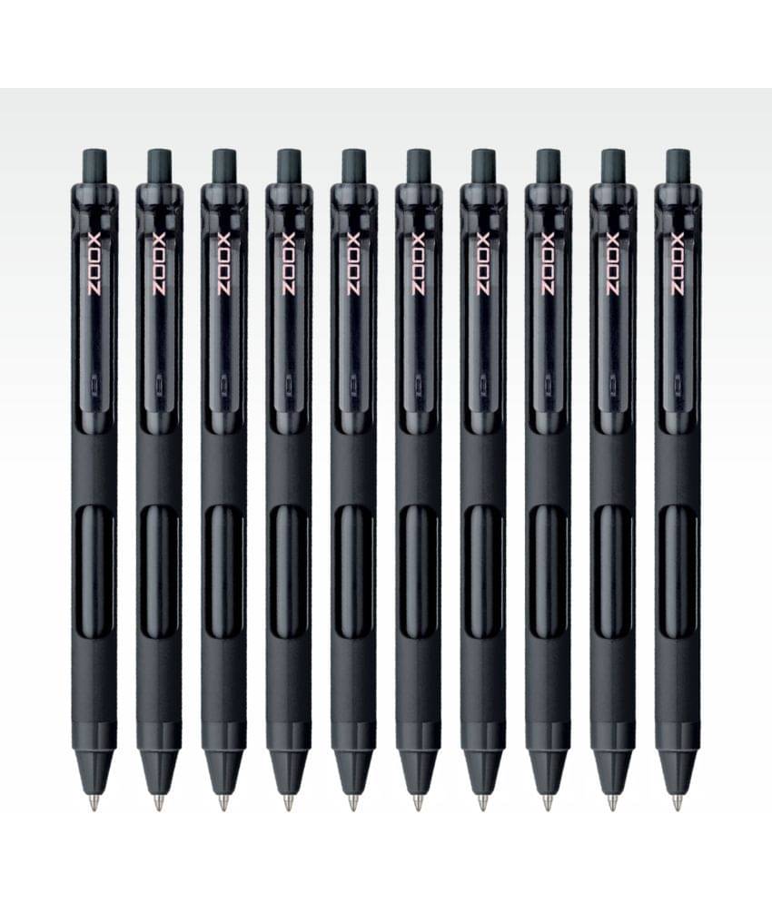     			Flair Zoox F7 0.7mm Retractable Roller Gel Pen | Minimalistic Design Rubberised Body For Better Grip | Waterproof Ink For Smudge Free & Smooth Writing | Fitted With Jumbo Refill | Black Ink, Pack of 10