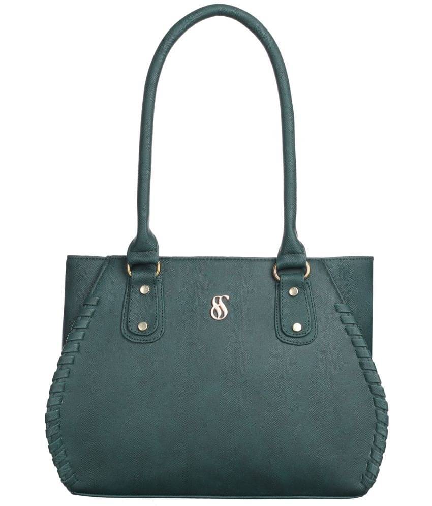     			Fostelo - Green PU Shoulder Bag