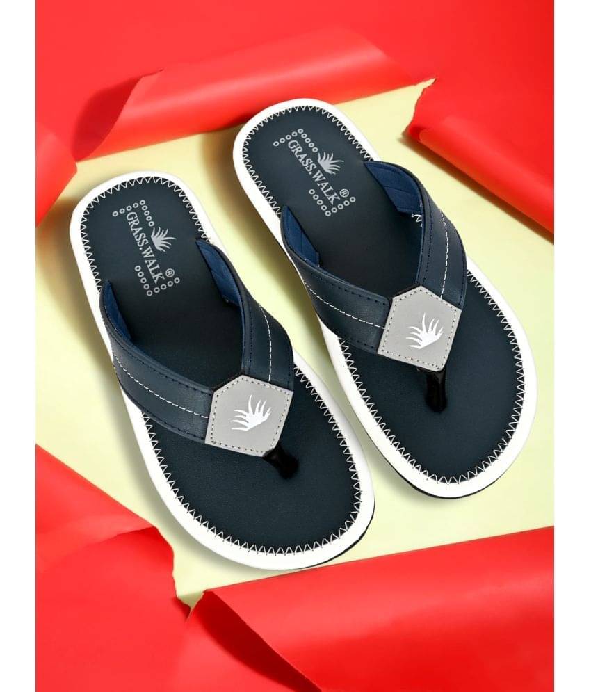     			GRASS WALK Blue Men's Thong Flip Flop