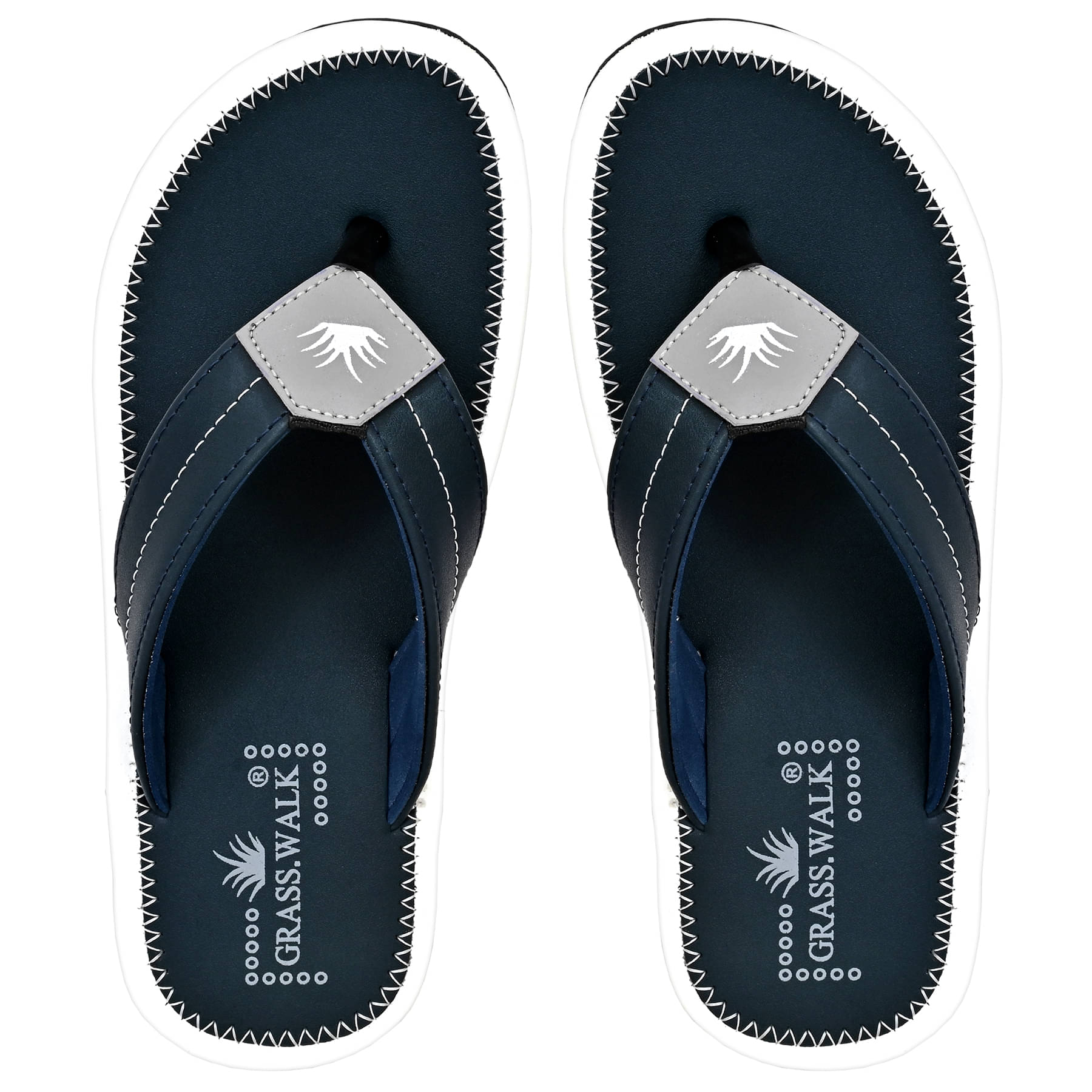     			GRASS WALK - Blue Men's Thong Flip Flop