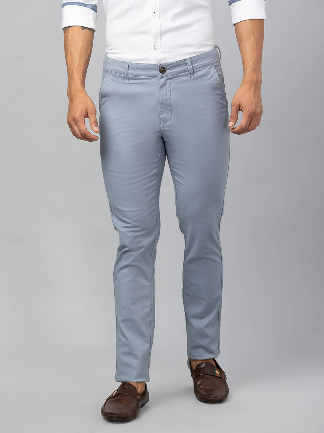     			Globus Blue Slim Chinos ( Pack of 1 )