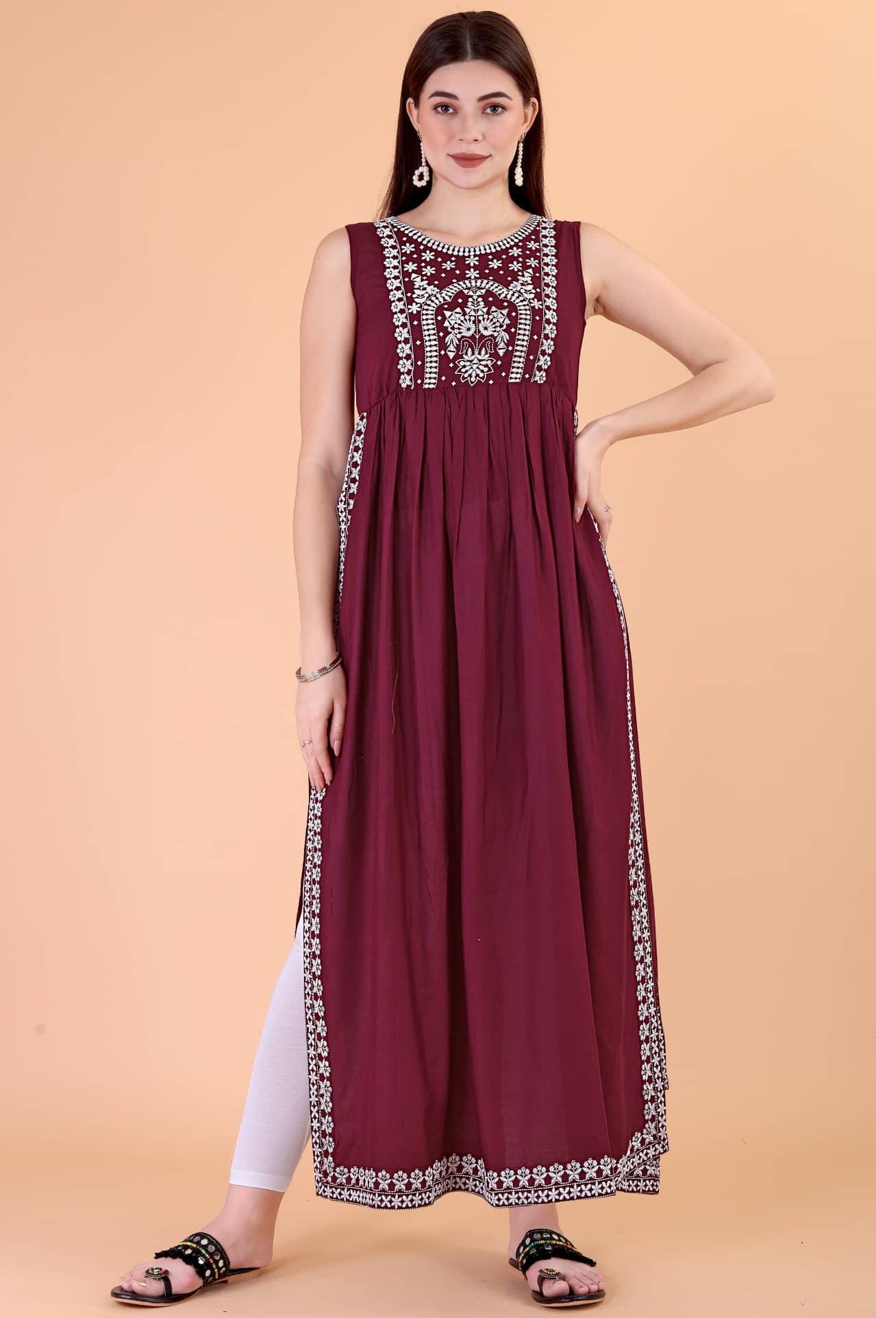 Glomee - Blue Rayon Women's Straight Kurti ( Pack of 1 ) - Kurtis, Tunics | Buy online on ZillyBuy